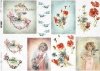 papel de arroz decoupage flores, amapolas, acianos, niños*Reispapier Decoupage Blumen, Mohn, Kornblumen, Kinder*рисовая бумага декупаж цветы, маки, васильки, дети
